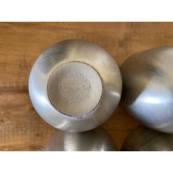 SIX Empire Silver Jefferson Cups in Pewter - Picture 5 of 6